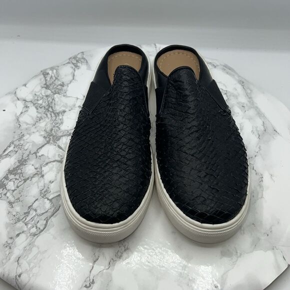 KAANAS Black Leather Sahara Slide Slip On-8 - Picture 3 of 9